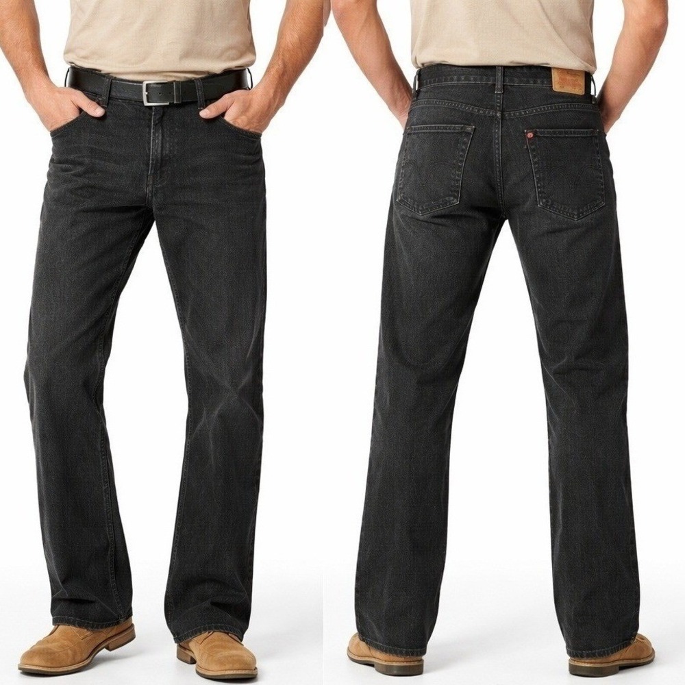 Levis‎ 505 Jeans mens 36X36 Regular Fit Black Denim Straight Leg Made in Canada